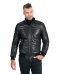 Black natural lamb leather bomber jacket smooth aspect