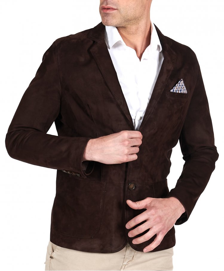 Braune blazer aus wildleder...