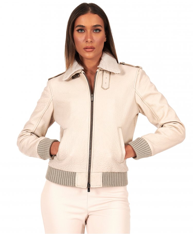 Creme farben bomberjacke...